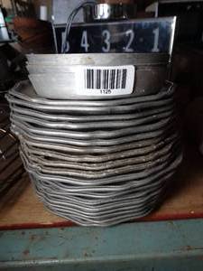 lot 1125 image: 8.5 Metal Salad Plates
