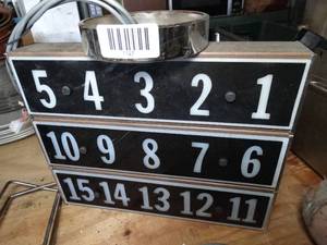 lot 1127 image: Light up Double-Sided Number Panel