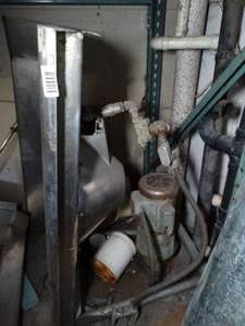 lot 1185 image: Stainless Drain Lean-to Table and Insinkerator
