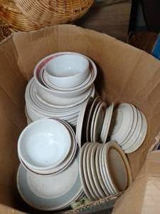 lot 1208 image: Large Lot of Various Glass Plates and a few Bowls