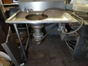 lot 1241 image: Nice Stainless Drain Sink and Insinkerator