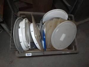 lot 1242 image: Plastic Lids for Buckets and More