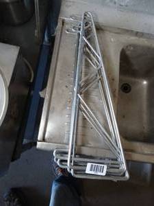 lot 1250 image: (3)  19 Crome Shelf Supports