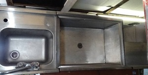 lot 1259 image: 54 Wide Stainless Sink  Well