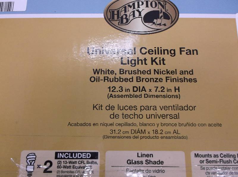 Hampton Bay Universal Ceiling Fan Light Kit Outdoor Led Lighting