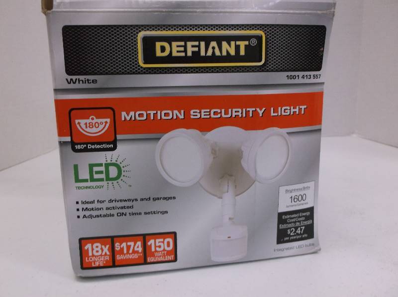 Defiant LED Motion Security Light - White | Outdoor LED Lighting