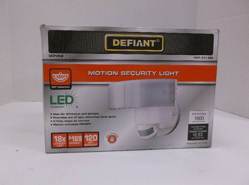 Defiant LED Motion Security Light - White | Outdoor LED Lighting