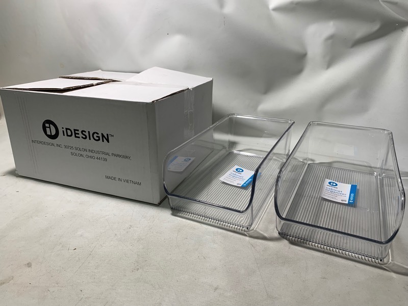 lot 62 image: New Box of iDesign� Linus Binz 5.5-Inch x 11-Inch Kitchen Organizer Boxes (Set of 4)