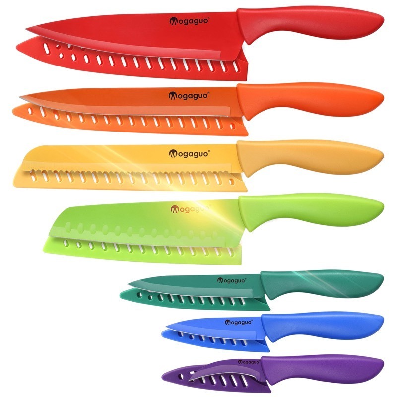 lot 29 image: Mogaguo Rainbow Professional Kitchen Knife Set