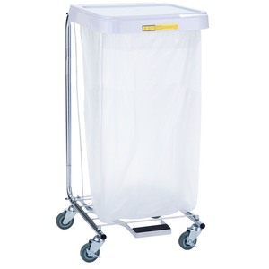lot 10 image: New R&B Wire 692 Commercial Grade Rolling Healthcare Hamper with Foot Pedal