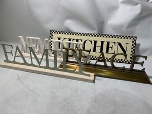 lot 51 image: 4pc Decorative Sign Bundle