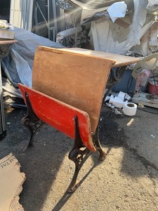 lot 79 image: 1 Vintage 1950s Heavy Duty School Desk