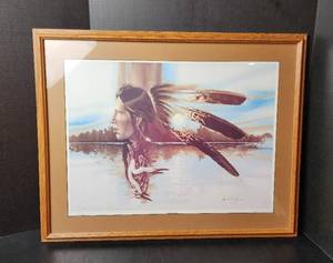 lot 109 image: Reflections by Enoch Kelly Haney, Limited Edition Signed Print #488550, 28x22.5 (located in basement)