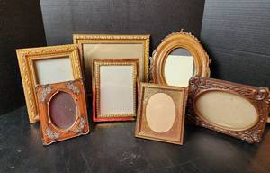 lot 126 image: (7) Vintage Picture Frames (located in basement)