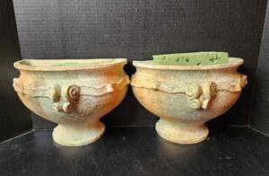 lot 129 image: (2) Heavy Plaster Wall Sconces (located in basement)
