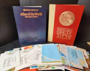 lot 146 image: Atlas Books, Maps of City, State, and Countries, Migratory Process, and More (located in basement)