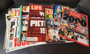 lot 194 image: Special Editions of Time and Life Magazines (located in basement)