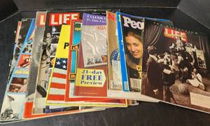 lot 196 image: Special Editions of Time and Life Magazines (located in basement)