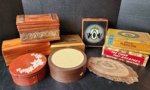 lot 198 image: Home Decor - Cigar Boxes (located in basement)