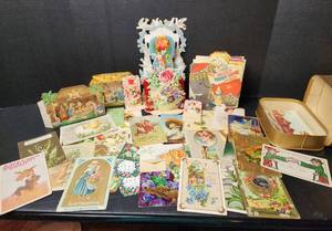 lot 242 image: Vintage Postcards Dating Back to 1908 and Vintage Valentines (located in basement)