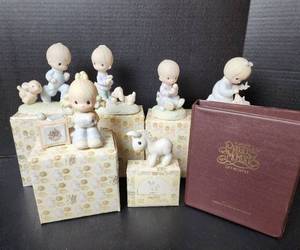 lot 285 image: (6) Vintage Precious Moments Figurines (located in basement)