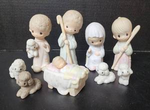 lot 286 image: Vintage Precious Moments Nativity Set (1979) located in basement