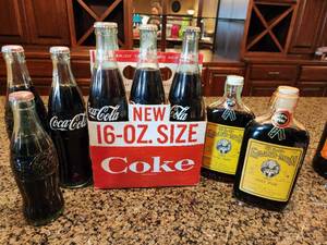 lot 306 image: Vintage Coca Cola Decor and Old Grand-Mom Pure Maple Syrup (located in basement)