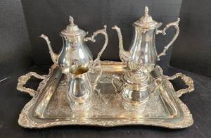 lot 517 image: Silver Plated Tea Set by W.M. Rogers