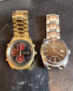 lot 596 image: Mens Fossil Watch and Seiko Watch