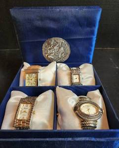 lot 597 image: Set of (4) Womens Genova Watches in Case