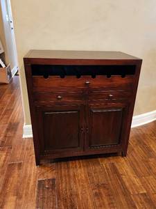 lot 648 image: Wooden Wine Cabinet 31x17.5x33.5