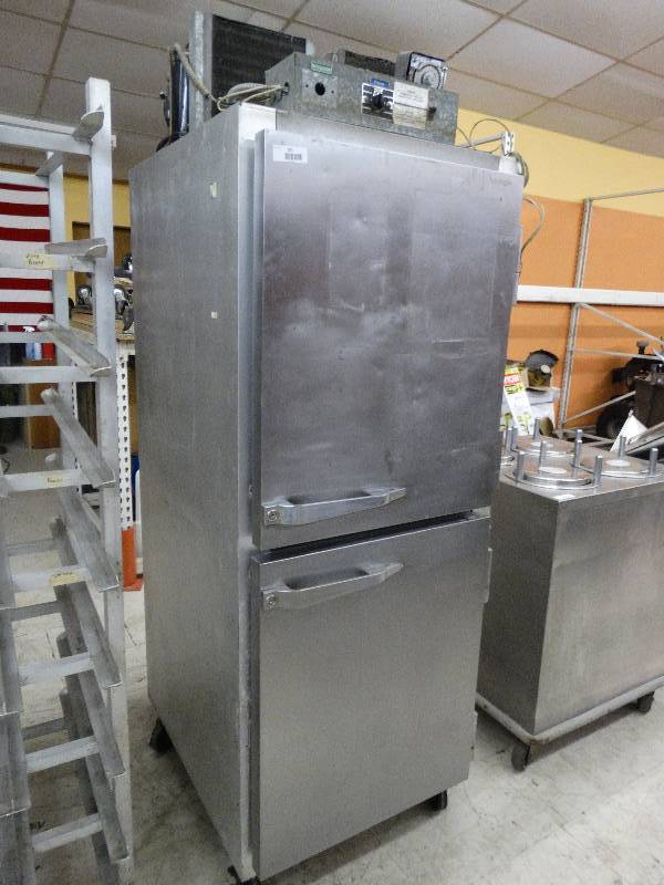 lot 121 image: McCall Stainless Steel 2 Door CoolerFreezer Combo.