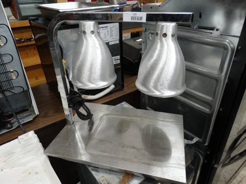 lot 125 image: Counter Top 2 Bulb Food Warmer.