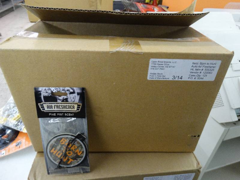 lot 141 image: Case OF 125 Born To Hunt Air Fresheners.