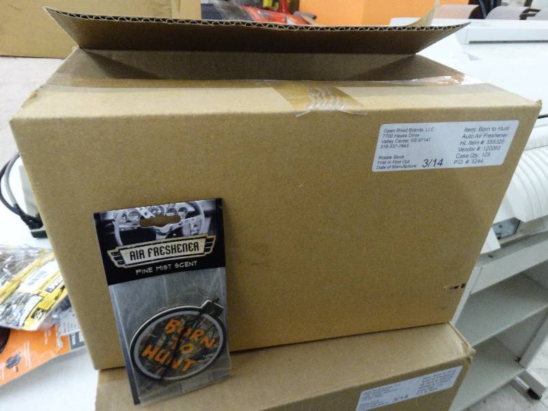 lot 142 image: Case OF 125 Born To Hunt Air Fresheners.