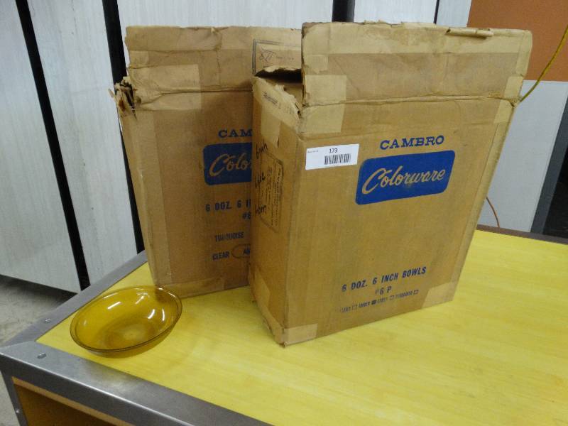 lot 173 image: 2 Cases Of Cambro 6 Salad Bowls.