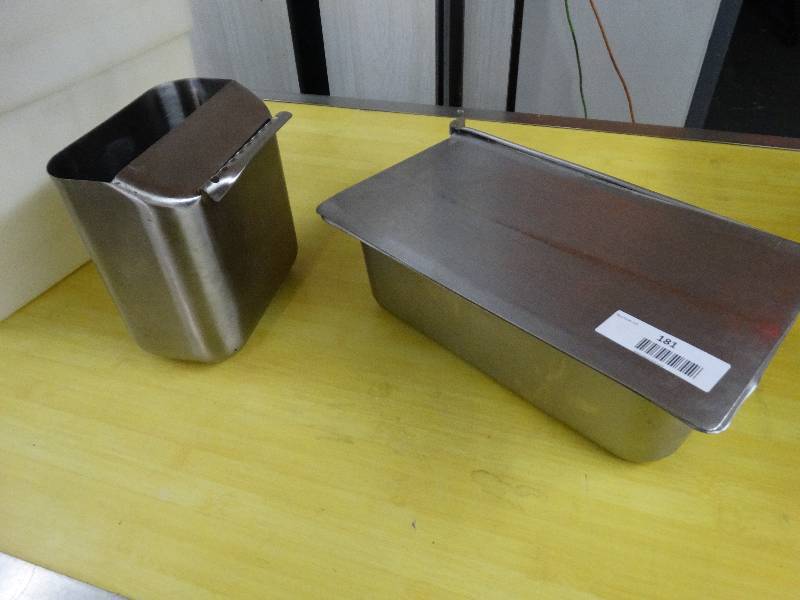 lot 181 image: Stainless Steel Compartment WLid & Stainless Steel Batter Pitcher.