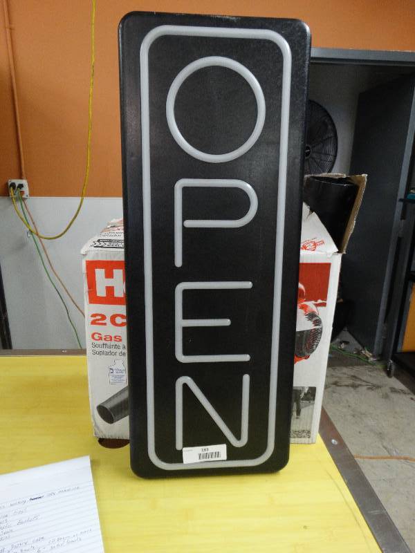 lot 183 image: LED Open Sign.