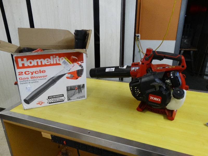 lot 186 image: Toro Gas BlowerHomelite Gas Blower.