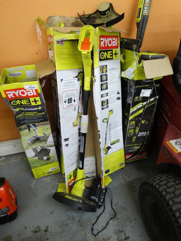 lot 190 image: Lot Of 5 Ryobi 18 - 40 Volt Weed Eaters.