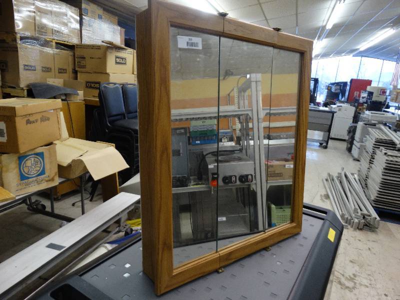 lot 205 image: Wall Mount Mirror Medicine Cabinet.
