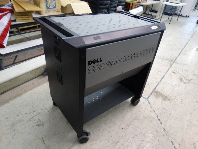 lot 206 image: Dell Laptop Charging StationMedia Cart On Wheels.