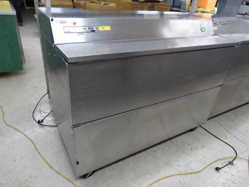 lot 215 image: Beverage -Air Model - SMF58 Stainless Steel Commercial Cooler Or Freezer On Wheels - Plugged In Got Cold.