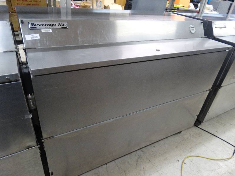 lot 216 image: Beverage -Air Model - SMF58 Stainless Steel Commercial Cooler Or Freezer On Wheels - Plugged In Got Cold.