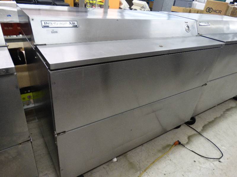 lot 229 image: Beverage -Air Model - SMF58 Stainless Steel Commercial Cooler Or Freezer On Wheels - Plugged In Got Cold.