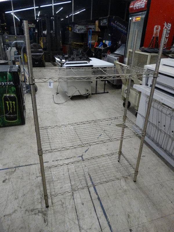 lot 235 image: 3 Shelf Metro Style Rack.