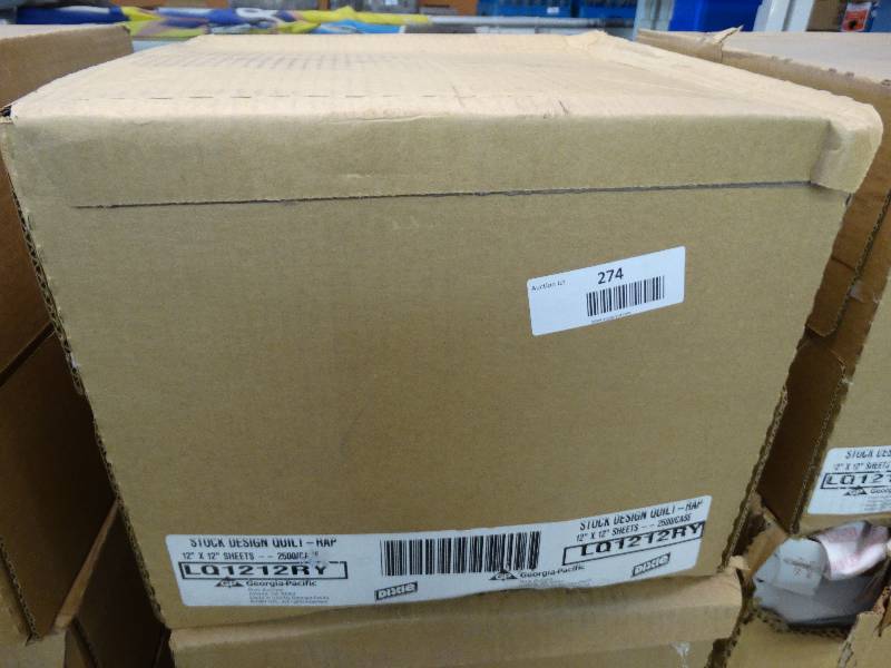 lot 274 image: Case OF 25000 Dixie Paper Sandwich Wraps.