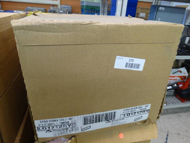 lot 275 image: Case OF 25000 Dixie Paper Sandwich Wraps.
