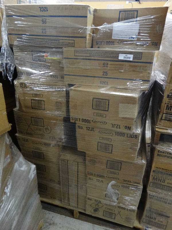lot 284 image: Pallet Of 30  Cases OF Lids.