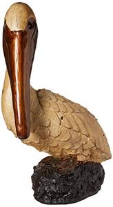 lot 21904 image: TIC Collection Sleeping Pelican Resin Statue, Brown Coastal (Retails $55)